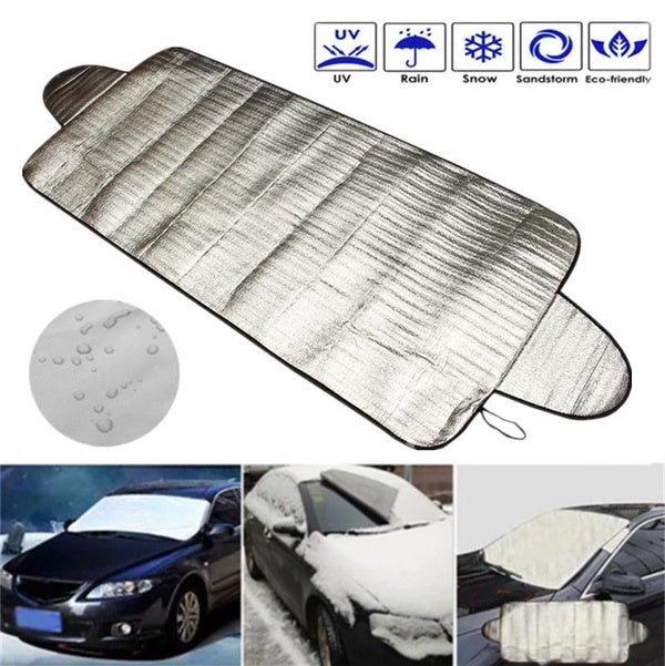 Car Windscreen Protector Cover Sun Heat Shade Snow Frost Ice Shield Reflective Car Front Windscreen Cover for Car-Truck-SUV 1-2pcs