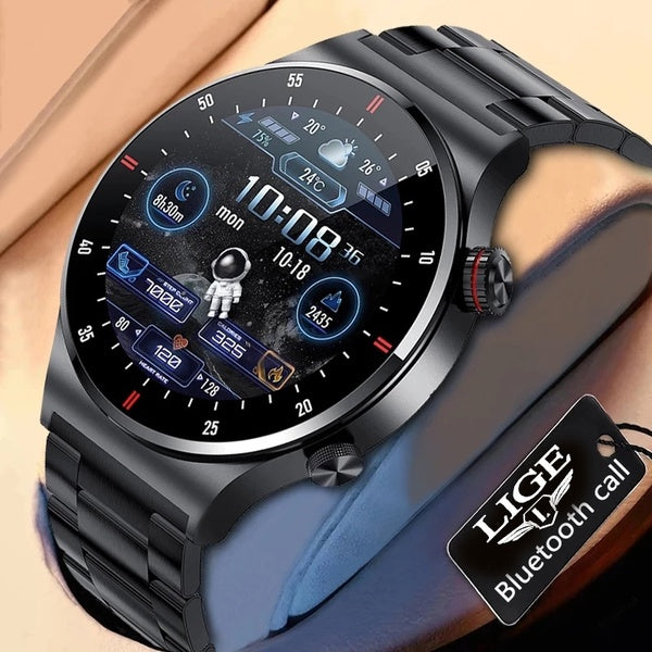 2022 LIGE ECG surveillance montre intelligente hommes Bluetooth appel sport Fitness Tracker multi-sports étanche Smartwatch hommes
