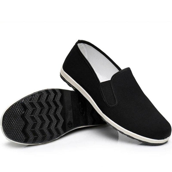 Chaussures noires respirantes Wing Chun Kung Fu, chaussures en tissu de coton Tai Chi, chaussures d'arts martiaux
