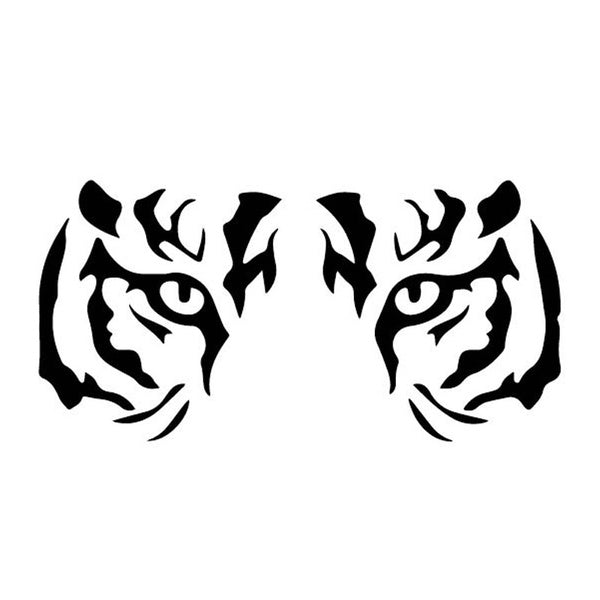 Fashion 16.8CM*8.4CM Tiger Eyes Car Sticker Car Window Decor Vinyl Decal Black-Silver C4-1132