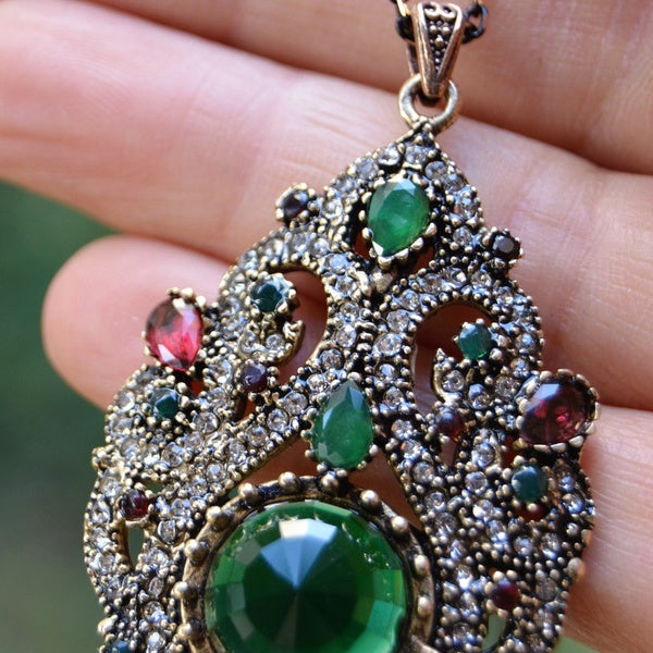 Women's Fashion Jewelry Necklace Jewellery emerald natural stone necklace