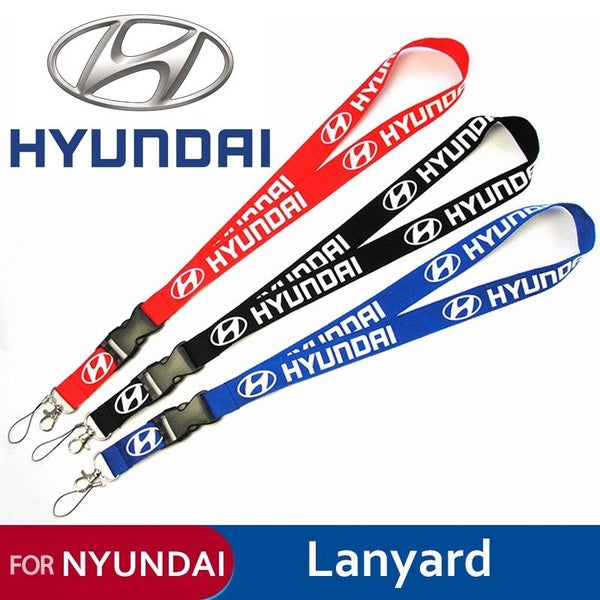 1 pièces lanière moto marque Logo téléphone carte sangle décoration cadeau porte-clés pour Hyundai I30 I20 IX35 Tucson Accent