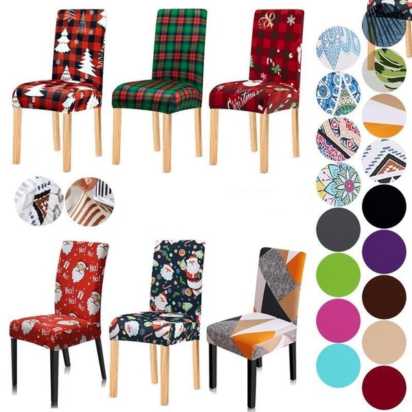 17 Colors Printed Elastic Large Chair Cover Restaurant Banquet Set Home Party Decoration