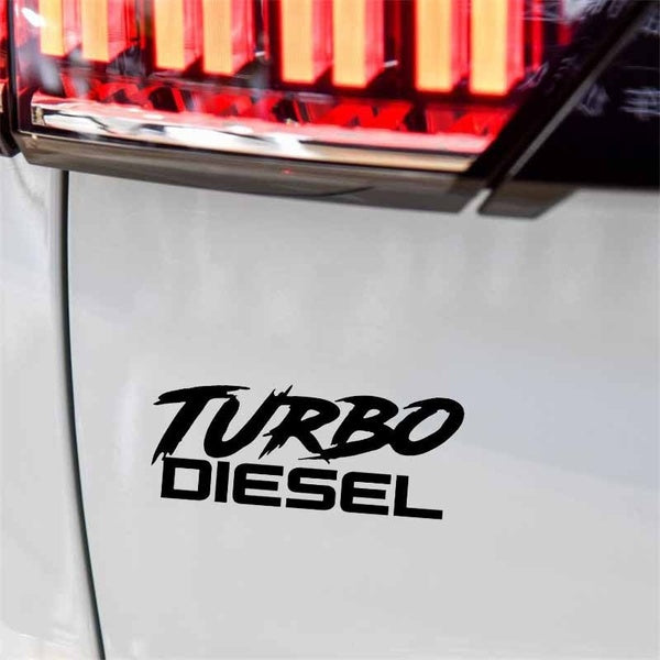 12.9CM*5CM TURBO DIESEL Car Sticker Decal Funny Boosted Vinyl