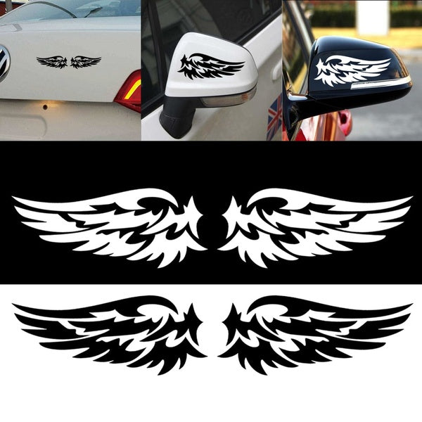 2pcs Angel Wings Lovely Reflective Car Stickers Vinyl Decal Fashion Car Rearview Mirror Logo Auto Decoration Car Styling