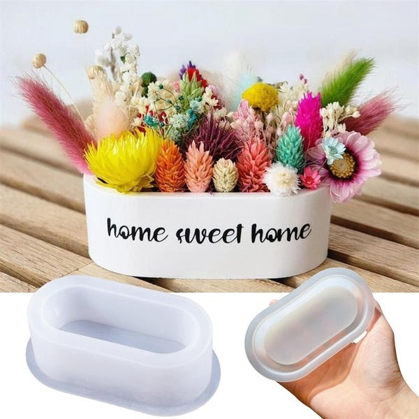 Mini Oval Silicone Mold for Planter Storage Box DIY
