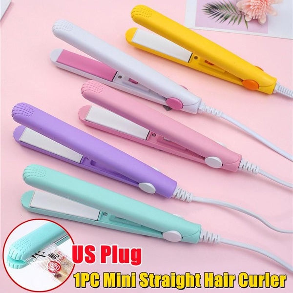 1PC Portable Mini Hair Straightener Curling Iron Ceramic Straightening Styling Tools ( US Plug )