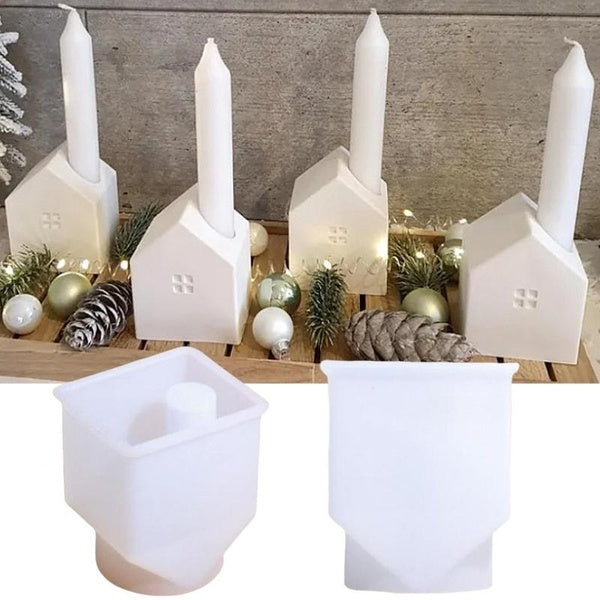 DIY House Shape Holder Vase Silicone Mold for Craft Making