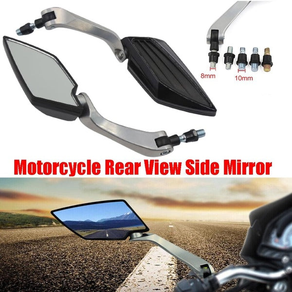 Universal Motorcycle Rear View Side Mirrors 8mm 10mm For Motorbike Motorcycle Bike