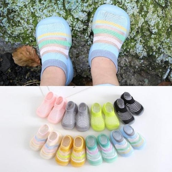 Summer Breathable Mesh Baby Shoes Boys Girls First Walking Shoes Non Slip Soft Sole Sneakers Toddler Infant Babygirl Sock Shoes