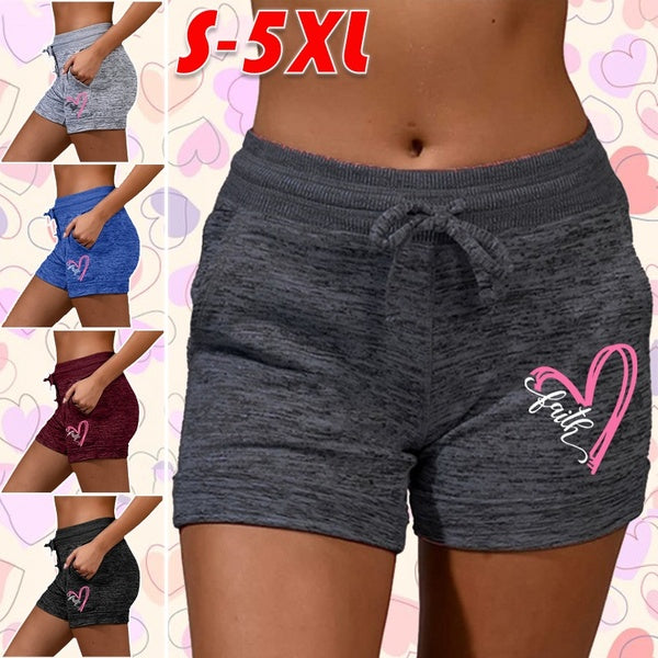 2023 Women's High Waist Shorts Summer Quick-drying Sports Fitness Yoga Pants Ladies Casual Plus Size Drawstring Jogging Shorts