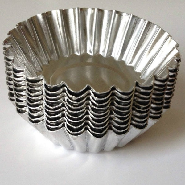 20 pcs Mini Tart Mold Shell Cupcake Cake Cookie Tin Baking Tool Muffin