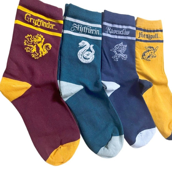 Movie Accessories Haryy Potter Gryffindor Hufflepuff Men Woman's Crew Cotton Socks Breathable and Comfy Adult Socks Stocking