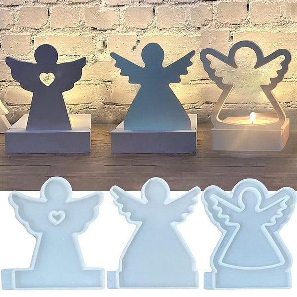 DIY Angel Shape Decorative Groove Holders Silicone Molds