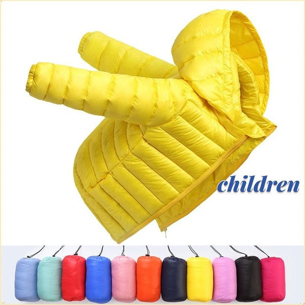 New Fashion children jacket Outerwear Boy and Girl autumn Warm Down Hooded Coat teenage parka kids winter jacket
