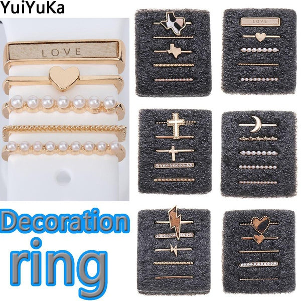 YuiYuKa Decoration ring for strap for Apple watch band Decorative Charms Diamond Jewelry for iWatch for samsung watch for watch Bracelet leather sili