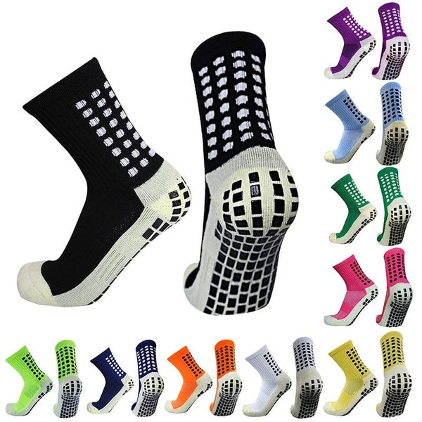 New Anti-slip Soccer Socks Men Women Outdoor Sport Grip Football Socks Antideslizantes De Futbol