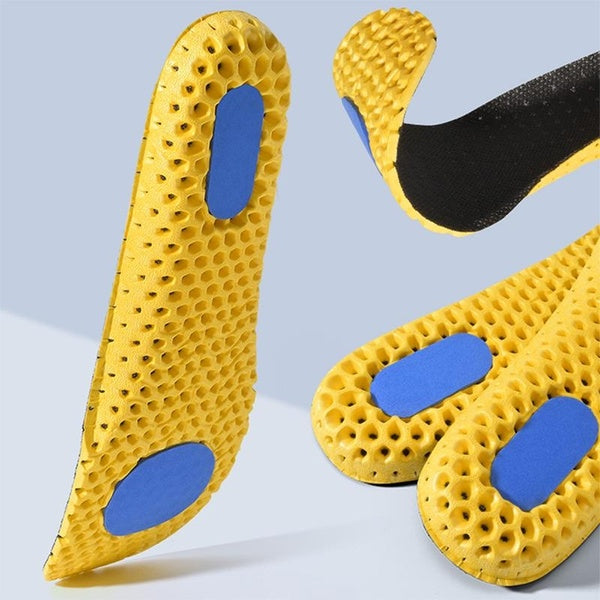 Sports Shock Absorption Insole Memory Foam Insoles For Shoes Sole Mesh Deodorant Breathable Cushion Insoles For Feet Man Women