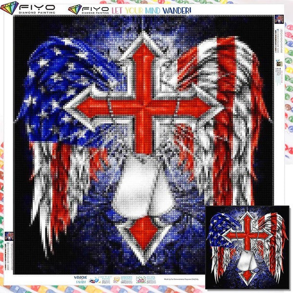 FIYO DIY 5D Diamond Painting Full Drill with Number Kits Home and Kitchen Fashion Mosaic Diamond Painting Canvas Wall Decoration Gift Crafts for Adul