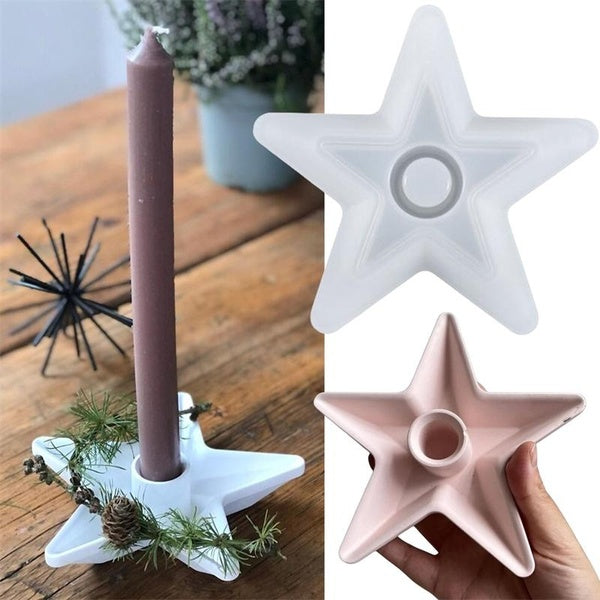DIY Star Silicone Mold for Holders Casting Craft