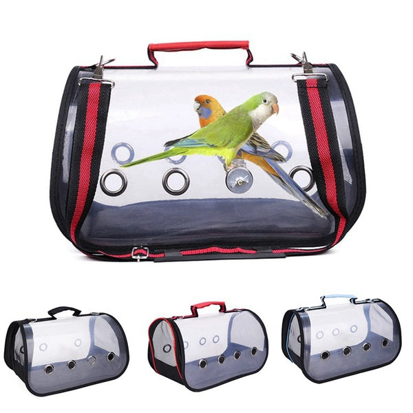 Outdoor Bird Transport Cage Bird Travel Carrier Respirant Space Parrot Go Out Backpack Multifonctionnel Bird Carrier With Perch
