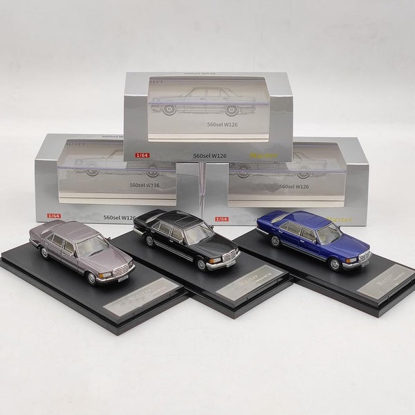 Master 1:64 Scale S560SEL W126 Diecast Toys Car Models Collection Limited Edition Gifts