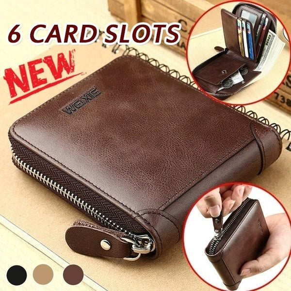 New Men's Fashion Wallet Short Wallets Brand Casual Zipper Coin Purse Male Card Holder Wallet Gifts for Men