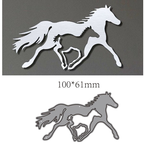 New Animal Horse Metal Cutting Dies Stencils Die Cut for DIY Scrapbooking Album Paper Card Embossing