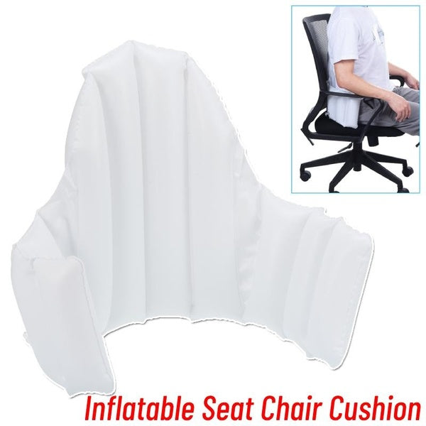 Inflatable Seat Cushion, Portable Air Seat Chair Cushions Breathable PVC Square Seat Pad for Home Wheelchairs Office Chairs, White