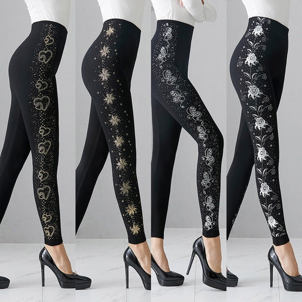 Women Leggings Print Leggings Summer Stretch High Waist Leggings Casual Slim Pants
