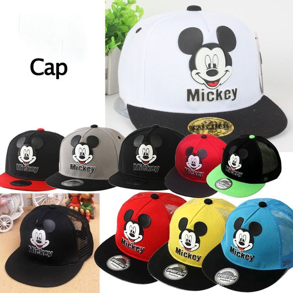 Disney Baseball Cap Mickey For Children Girls Mesh Hat Adjustable Children Hat Embroidered Baby Brand High Quality