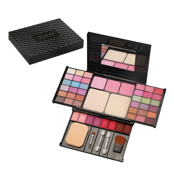 TYA-B5003 Makeup Case Set Kit-Ultimate Color Combination-Holiday Gift Set Cosmetics Eye Shadow Lip Gloss Blush Combo Palette