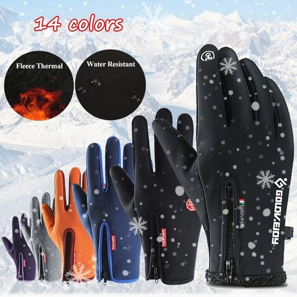 Sireck Fleece Thermal Winter Warm Gloves Waterproof and Touchscreen Full Finger Glove Sports Cycling Motorcycle Ski Gloves