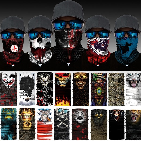 3D Magic Cool Robot Skeleton Halloween Shield Face Mask Scarf Joker Headband Balaclavas for Cycling Fishing Ski Motorcycle