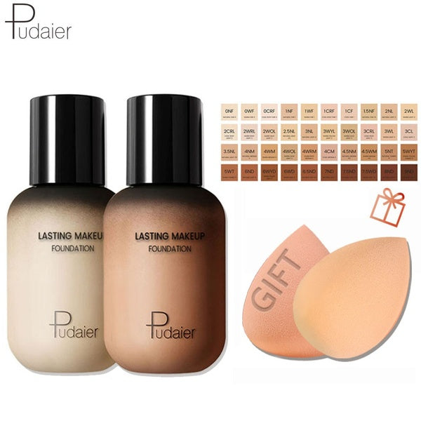 Health & Beauty Pudaier Liquid Foundation Cream For Face Concealer Matte Female Makeup Base Waterproof Long Lasting Facial Cosmetics