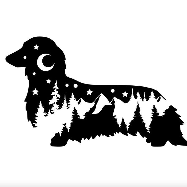 2pcs,Dachshund Decal Vinyl Sticker