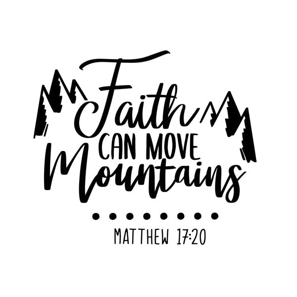 2PCS Christian Matthew 17:20, Scripture Car Stickers Decal