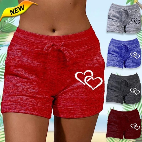 6 Colors Sweat Shorts Summer Women's Bottoming Quick-drying Shorts Yoga Dance Short Pant Casual High Waist Drawstring Stretch Shorts Sports Fitness S