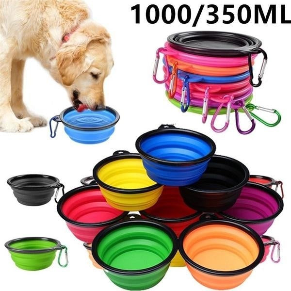 350-1000Ml Pet Dog Bowl Collapsible Dog Water Bottle Portable Dog Food Container Puppy Feeder Outdoor Travel Camping Dog Accessories