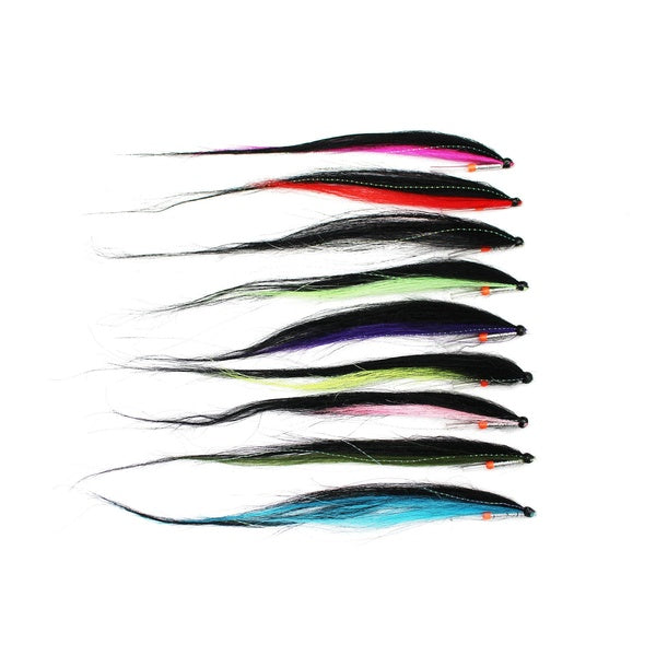 Tigofly 9 pcs-lot 9 couleurs Skinny Sunray Shadow Tube Fly Set 16-20cm pour la truite saumonée Steelhead pêche à la mouche mouches leurres ensemble