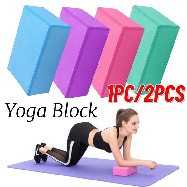 1 PC-2 pièces blocs de Yoga léger haute densité EVA mousse brique Fitness exercice étirement entraînement pour la mise en forme du corps de gymnastiq