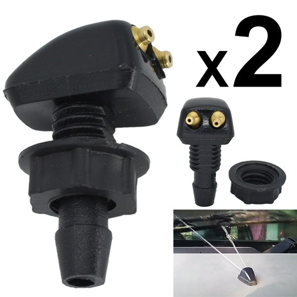 2X Car Front Windscreen Universal Washer Jet Wiper Nozzle Water Spray DIY Kit For VW Ford Renault Volvo Peugeot Auto Replacement