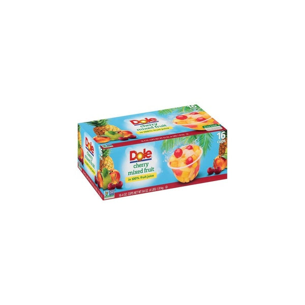 Dole Cherry Mixed Fruit Bowls in 100% Juice, 4 oz, 16 pk