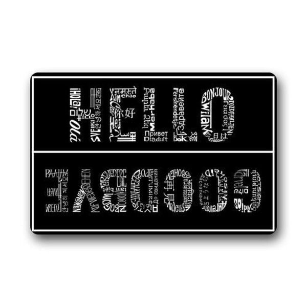 Hello and Goodbye Welcome Mats Floor Mat Rug Carpets Indoor Outdoor Doormat 15.7" x 23.6"