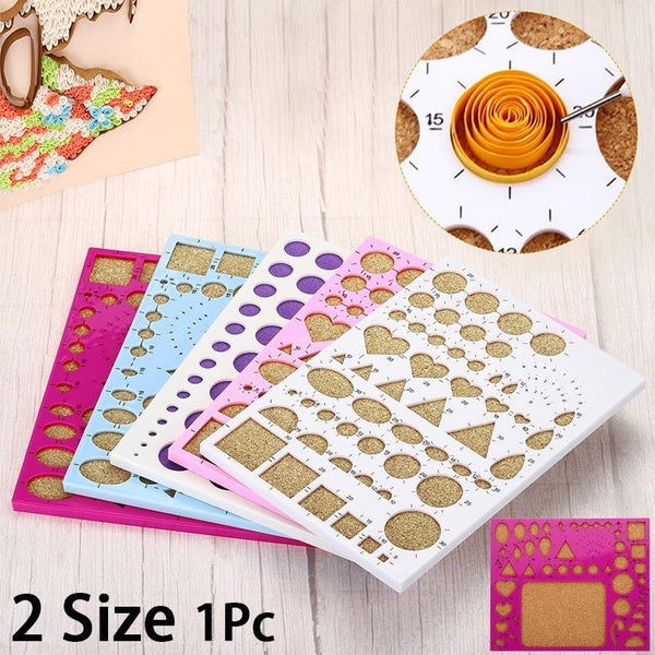 2 Size Creative Fashion Paper Quilling Template Mould Board Crimper Art DIY Paper Crafts Scrapbooks Tool 1pc