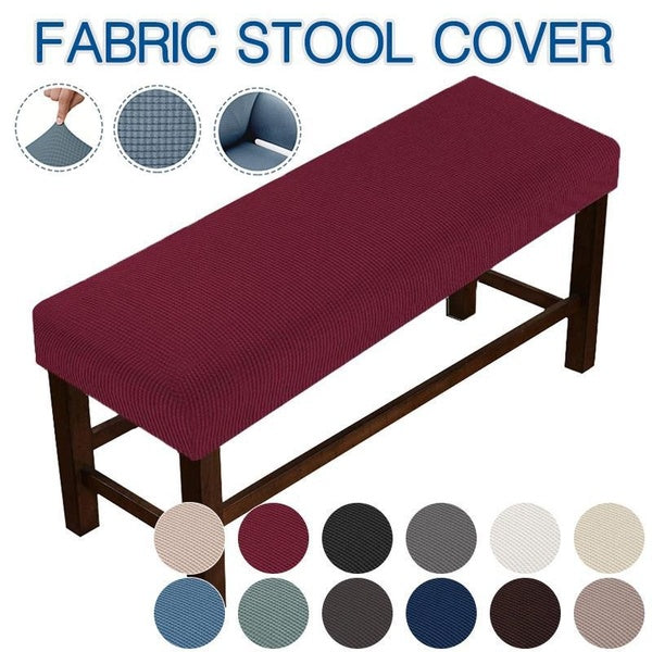 Stretch Restaurant Spandex Stretch Chair Stool Cover Solid Color Bench Cover Sofa Cover Living Room Kitchen Protection Cushion Shopping Mall Bench Co