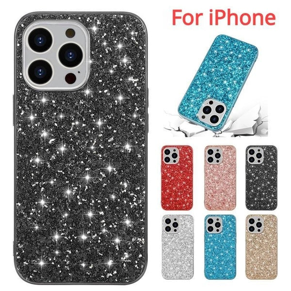 Étui de téléphone Bling Glitter pour iPhone 15 15 Pro 15 Plus 15 Pro Max Étui à paillettes Bling antichoc pour iPhone 14 14 Plus 14 Pro 14 Pro Max 13