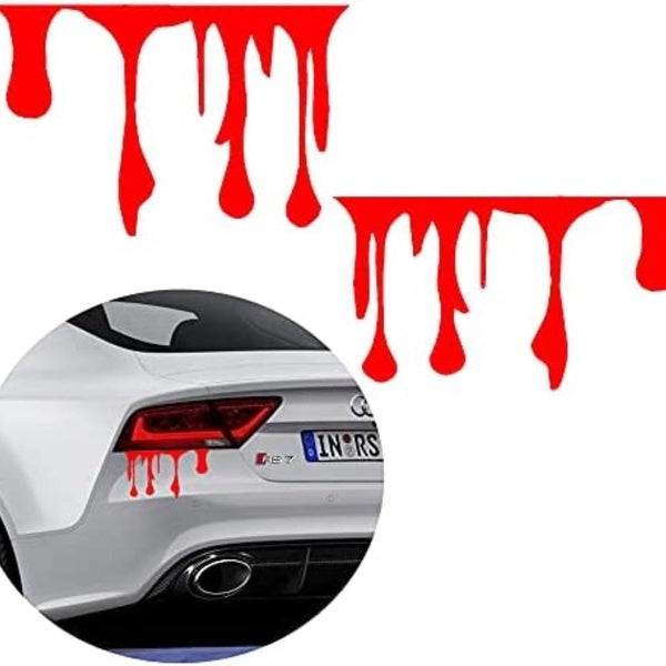 Red Flowing Blood Bloody Horror Funny Decal Sticker Car Vinyl