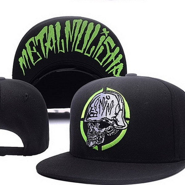 Métal Mulisha classique Snapback chapeau réglable plaine visière plate casquette de Baseball broderie mode chapeaux noirs brodés Hip Hop casquettes