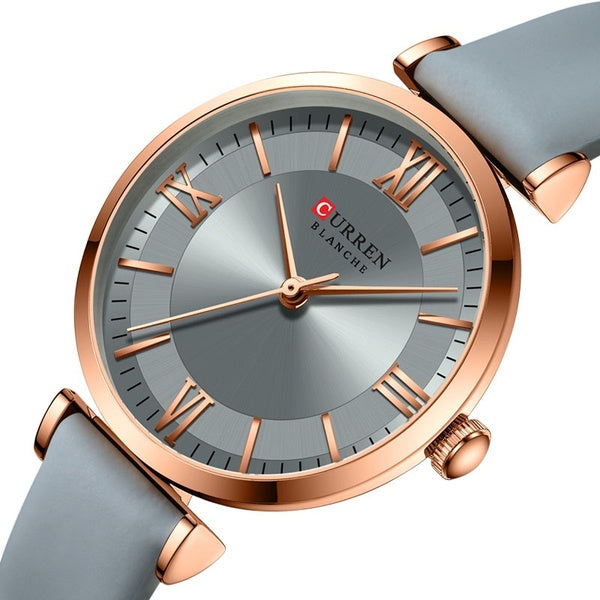 Curren Luxe Femmes Montres Robe Classique Chiffres Romains Cadran Analogique Quartz 3ATM Étanche Bracelet En Cuir Charme Dames Montre Femme Horloge R